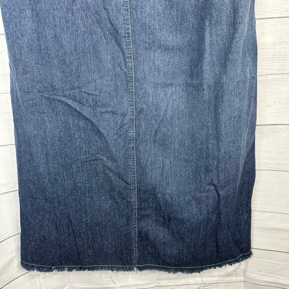 Denim Jean Maxi Skirt Womens size Medium Pull On Boho Festival - Picture 6 of 7